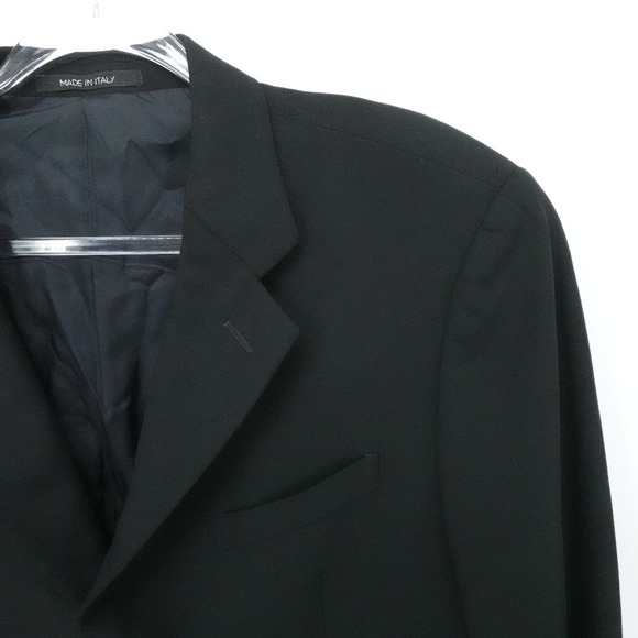 Armani Collezioni‎ Sport Coat Mens 42R Black 100% Wool Made in Italy
